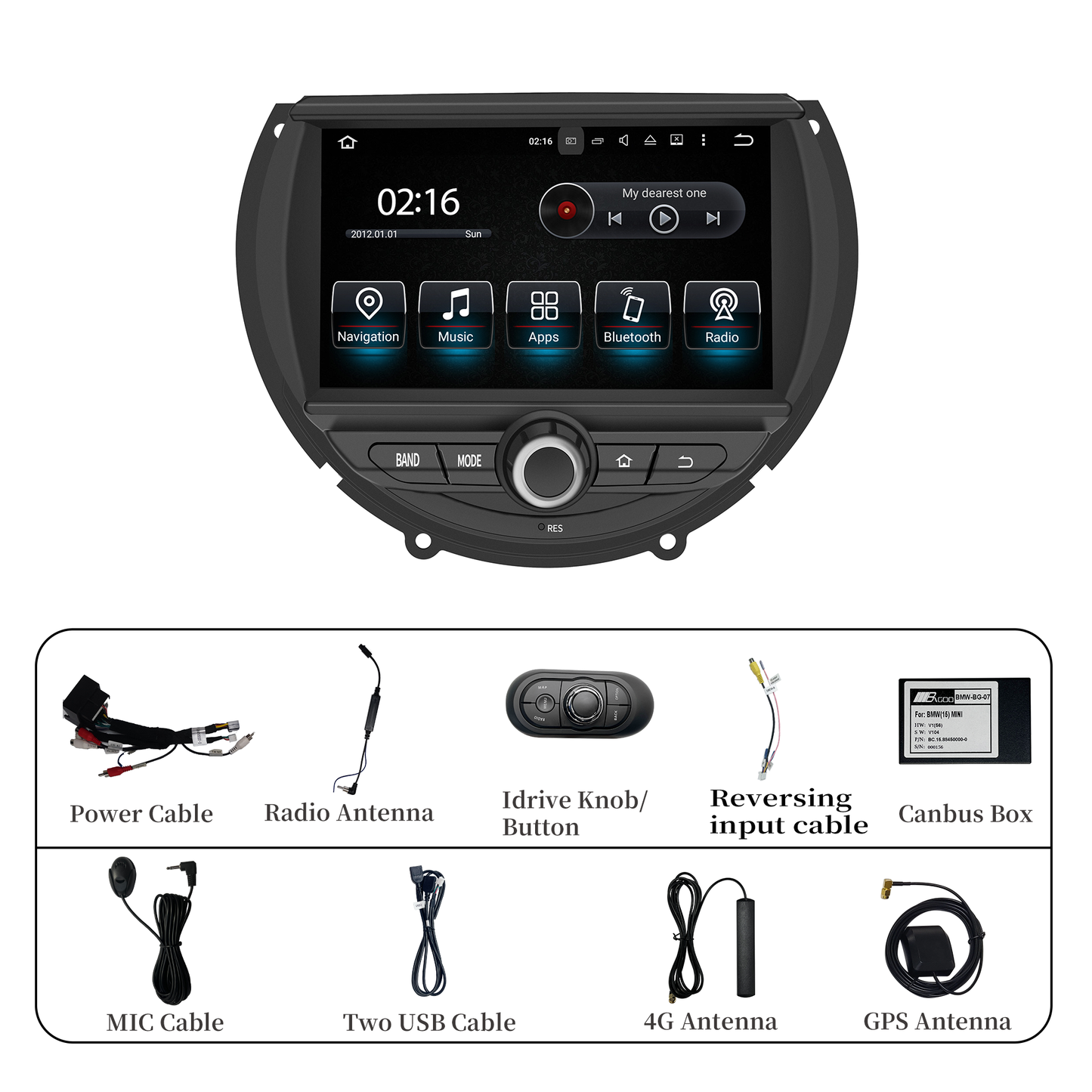 Wit-up Mini Cooper F54 Apple CarPlay install 7-inch Android Touch Screen Wireless Android Auto Netflix Navigation Vehicle Cameras Download Android Apps Games Music Movies TV Receive Calls Via Bluetooth Google Map YouTube TikTok
