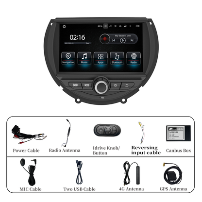 Wit-up Mini Cooper F54 Apple CarPlay install 7-inch Android Touch Screen Wireless Android Auto Netflix Navigation Vehicle Cameras Download Android Apps Games Music Movies TV Receive Calls Via Bluetooth Google Map YouTube TikTok