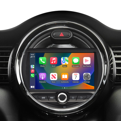 Wit-up Mini Cooper F54 Apple CarPlay install 7-inch Android Touch Screen Wireless Android Auto Netflix Navigation Vehicle Cameras Download Android Apps Games Music Movies TV Receive Calls Via Bluetooth Google Map YouTube TikTok