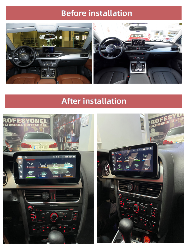 Wit-Up for Audi A4/A5 B8 B8.5 MMI (2009-2017) 10.25" Touchscreen GPS navi autoradio stereo wireless carplay  Youtube Apply Carplay Carplay Mirroring Mirroring Wired Android Netflix Waze