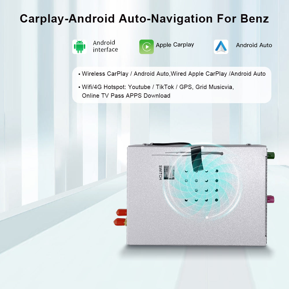 Wit-up para 2014-2019 Benz Series MBUX NTG5.0-5.2 actualización Apple CarPlay Android Auto adaptador de navegación