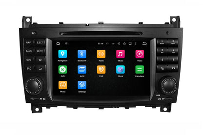 For Mercedes Benz  C- W203 (2004-2007) CLK W209(2004-2005)Full Upgrade USB BT Reverse Cam Apple Carplay Android Auto Head Unit Navigation Radio Stereo