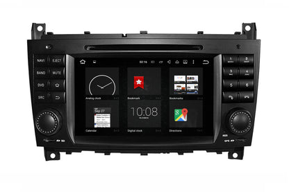 For Mercedes Benz  C- W203 (2004-2007) CLK W209(2004-2005)Full Upgrade USB BT Reverse Cam Apple Carplay Android Auto Head Unit Navigation Radio Stereo