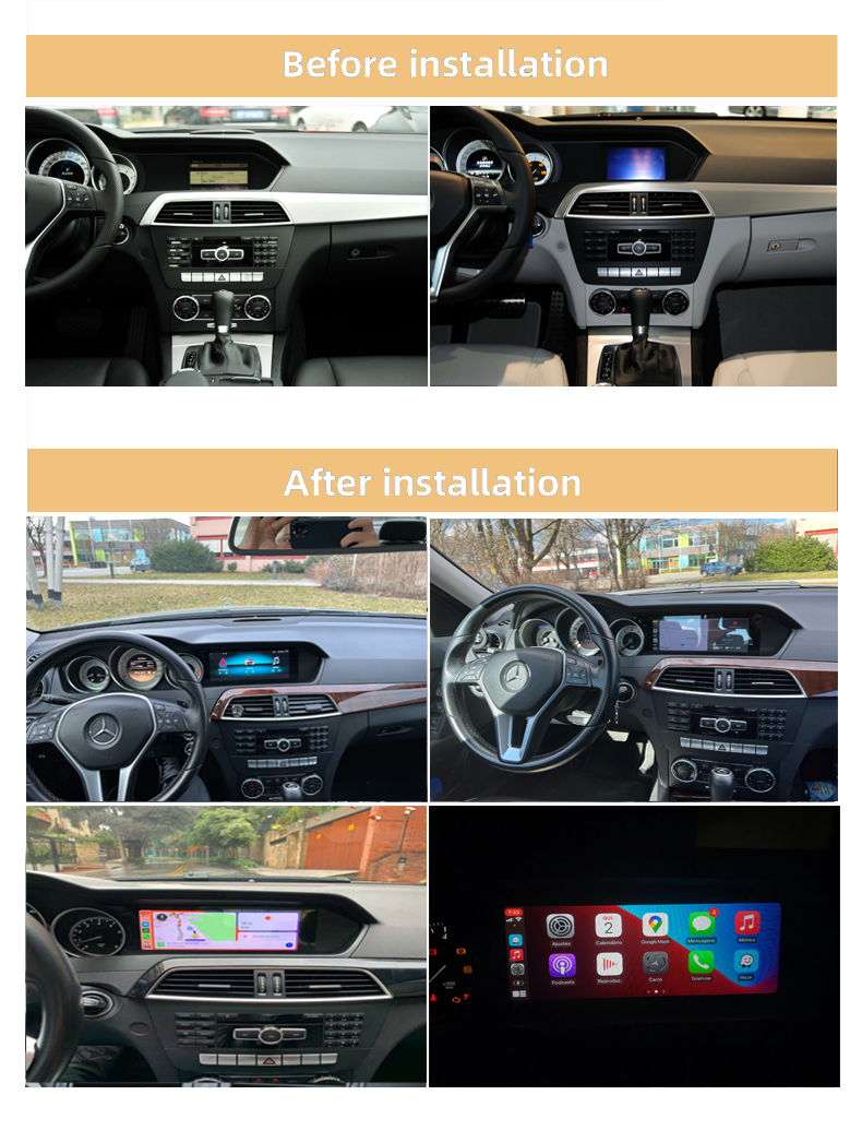 Wit-Up 8.8" Touchscreen GPS Navi Autoradio Stereo Wireless Carplay For Mercedes Benz C W204 2011-2014 Youtube Apply Carplay AirPlay Mirroring Wired Android